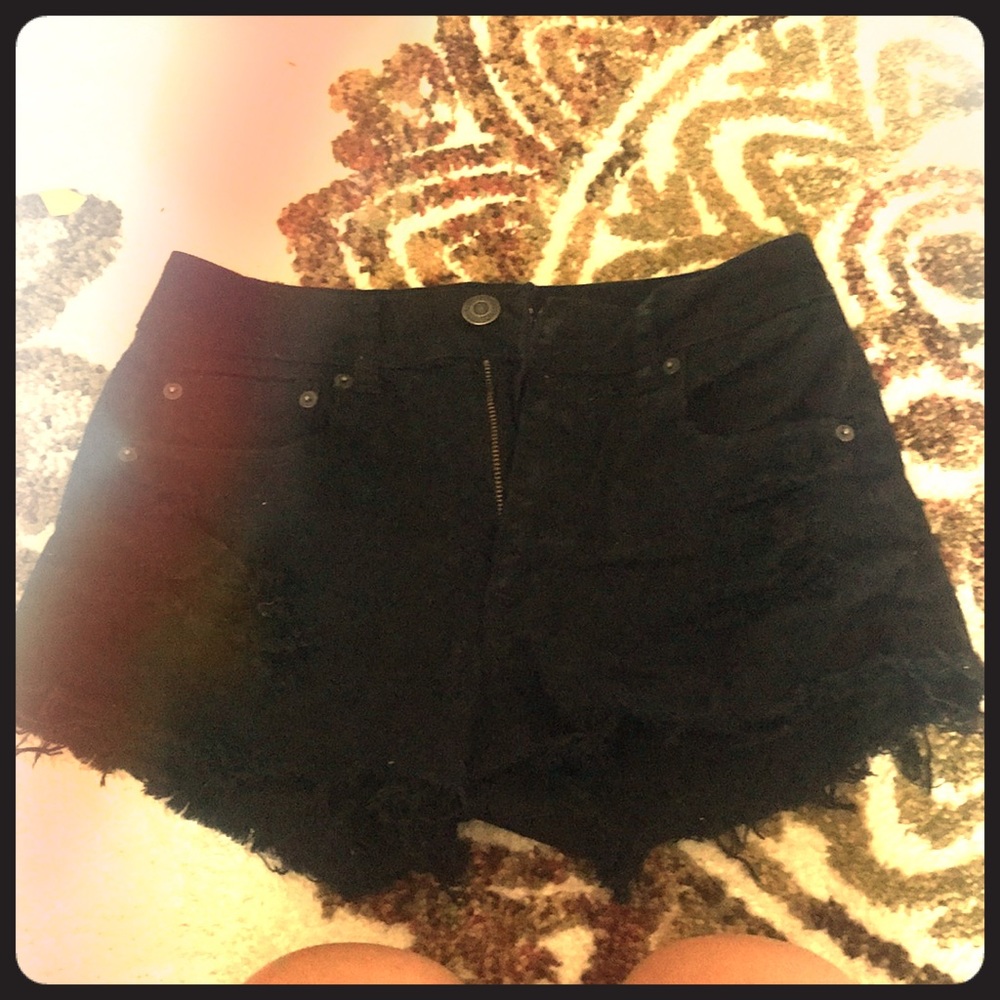 Black high waisted shorts